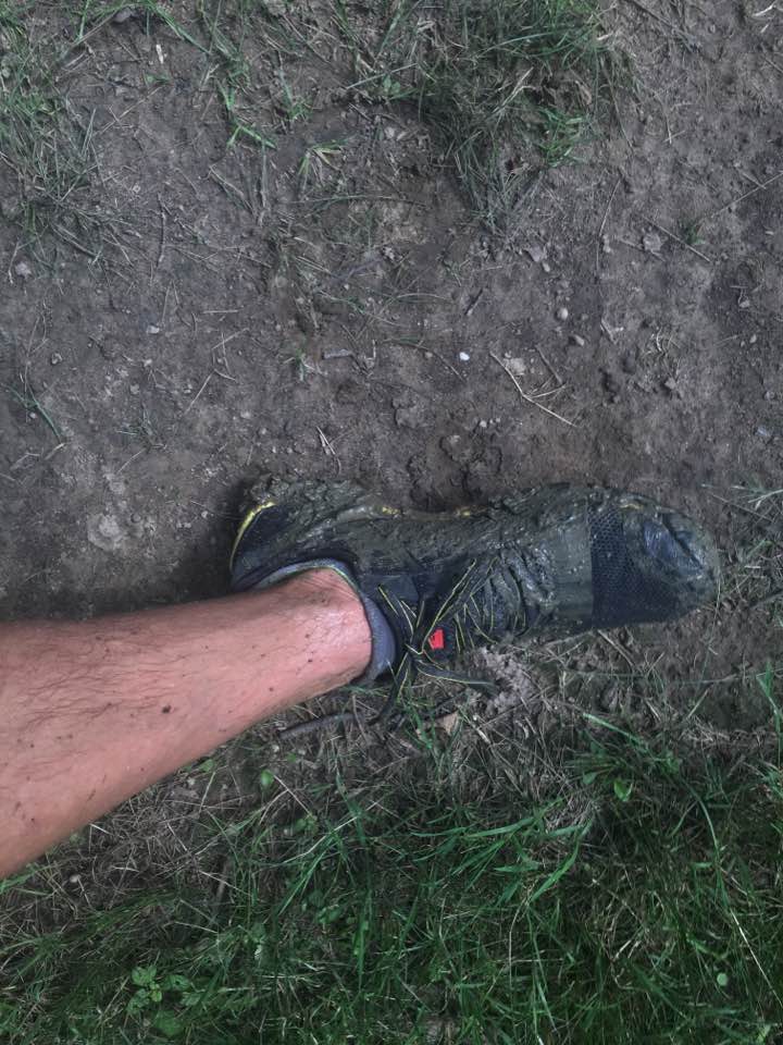 muddy shoe