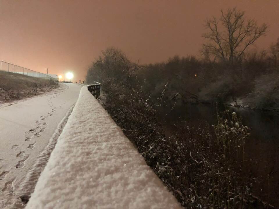 snowy bridge