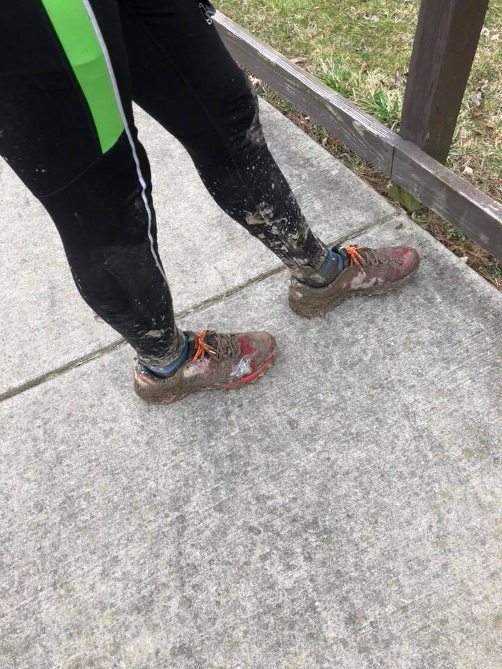 muddy shoes