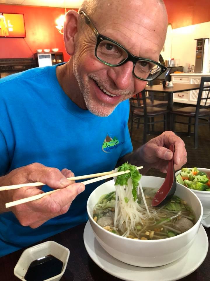 Filling up on those Pho noodles!