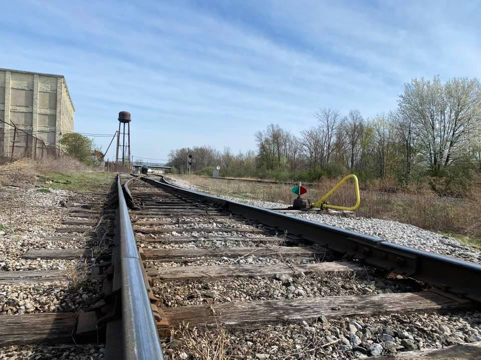 View along rail track