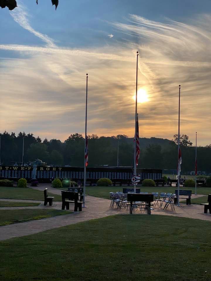 Ohio Veterans' Memorial Park in the morning light