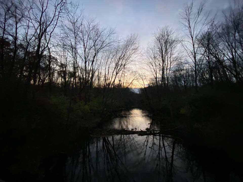 Sunset over the river