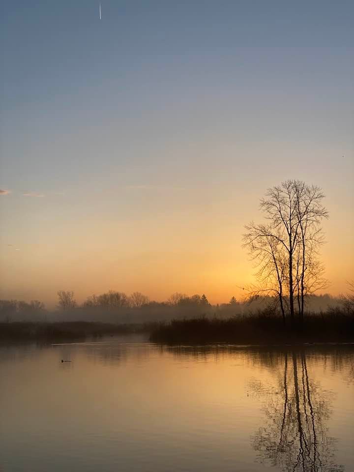 Sunrise across the lake