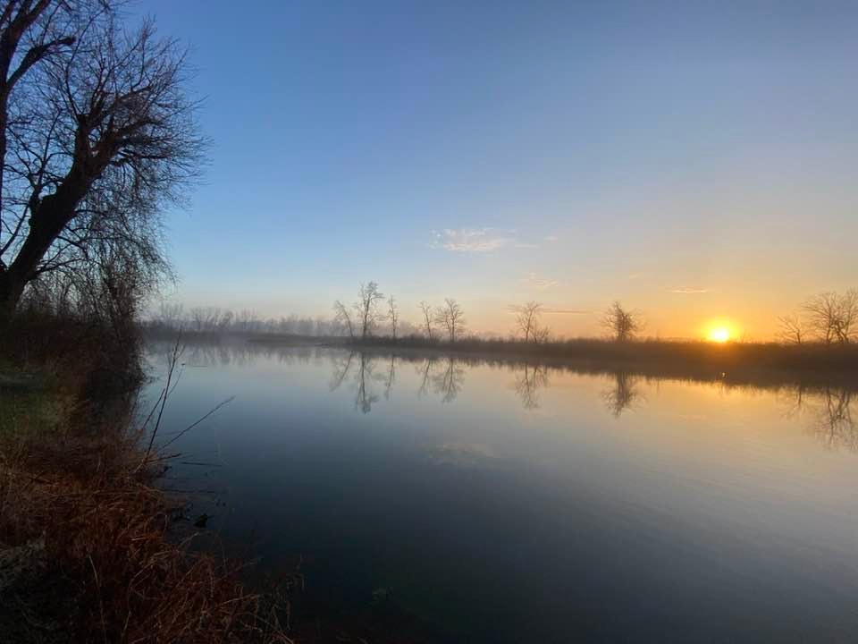 Sunrise across the lake