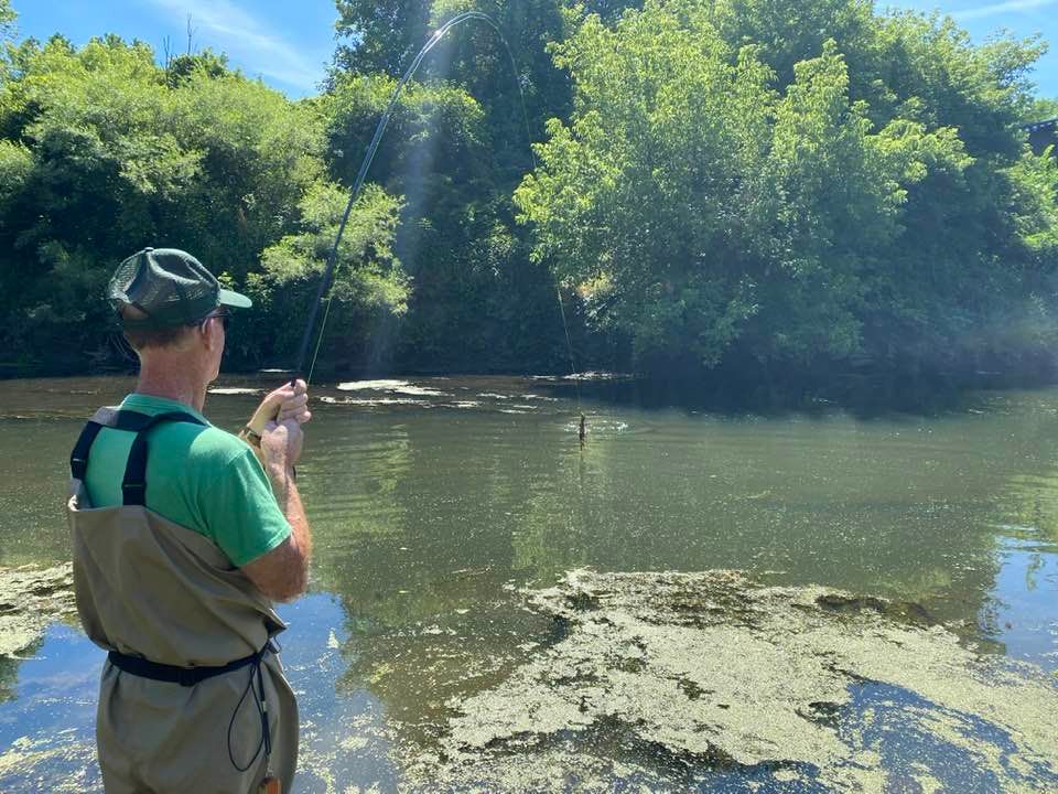 Fishing on the river