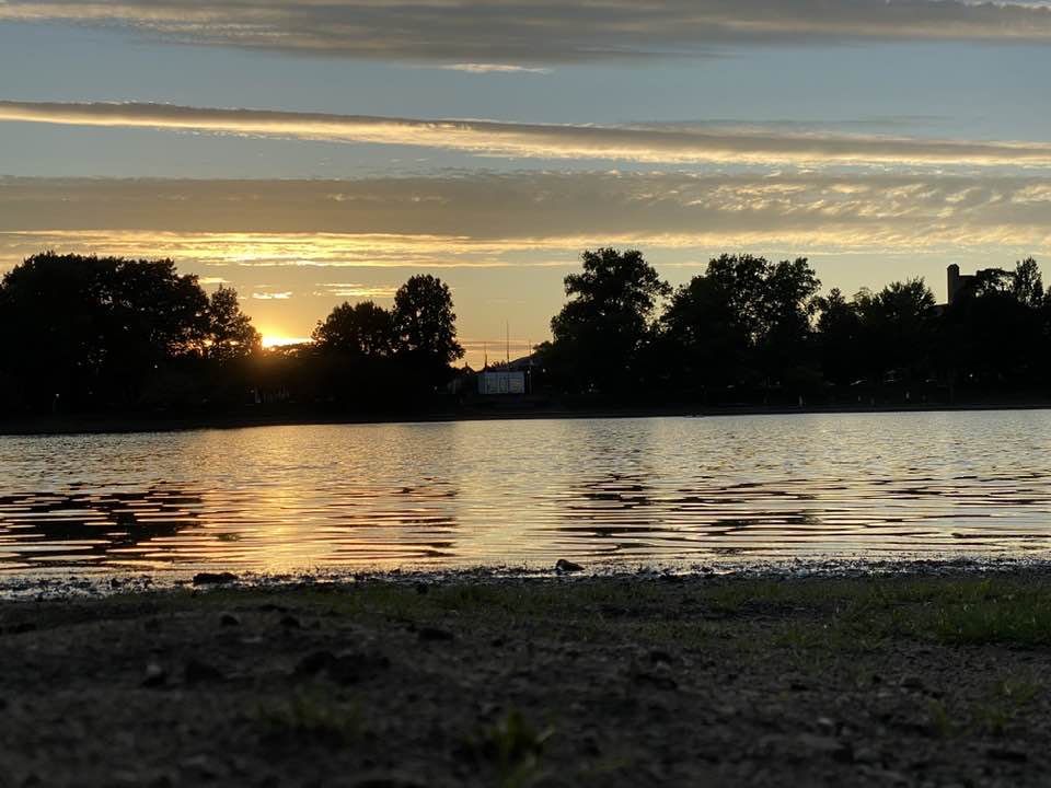 Sunset over the lake