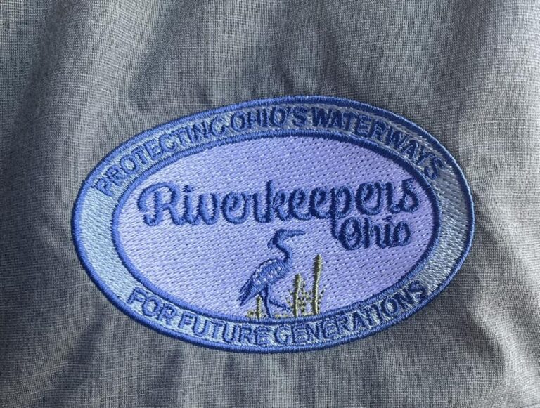 Opa Runs sporting some #Riverkeepersohio swag yesterday before a meeting with some officials about putting a new boom in the river! How do you like the new logo?